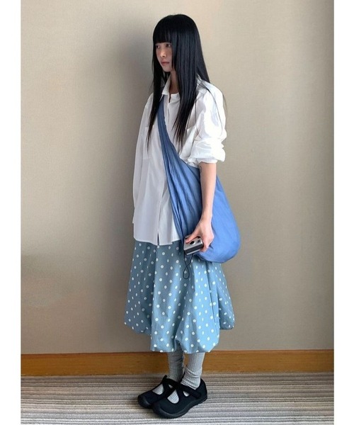 inst.ALL(インストール)の「ドットバルーンスカート風パンツ(その他パンツ・レディース・ライトグレー/サックスブルー・M)」の13枚目の写真