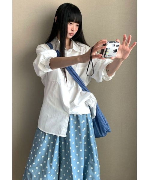 inst.ALL(インストール)の「ドットバルーンスカート風パンツ(その他パンツ・レディース・ライトグレー/サックスブルー・M)」の12枚目の写真