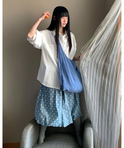 inst.ALL(インストール)の「ドットバルーンスカート風パンツ(その他パンツ・レディース・ライトグレー/サックスブルー・M)」の7枚目の写真