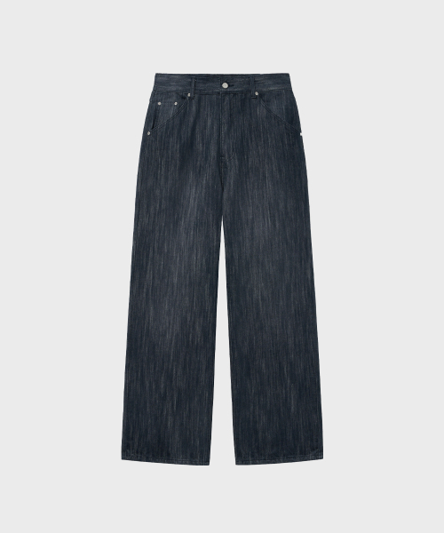 INTEMPOMOOD(インテンポムード)の「スラブワイドデニムパンツ_インディゴ(デニムパンツ・レディース・ネイビー・LARGE/MEDIUM/X-LARGE)」の1枚目の写真