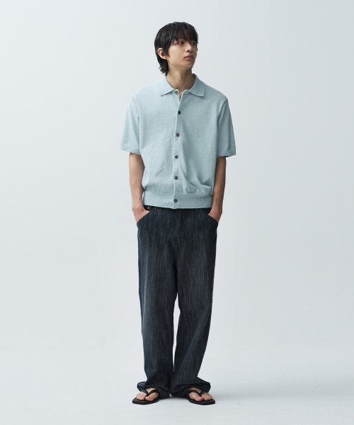 INTEMPOMOOD(インテンポムード)の「スラブワイドデニムパンツ_インディゴ(デニムパンツ・レディース・ネイビー・LARGE/MEDIUM/X-LARGE)」の2枚目の写真