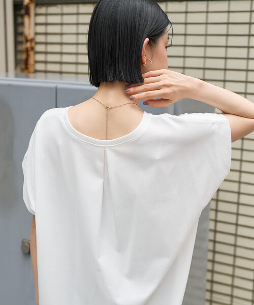 FREAK'S STORE(フリークスストア)の「フレンチスリーブTシャツ/ タック入りTシャツ/ノースリーブTシャツ(Tシャツ/カットソー・レディース・ブルーグリーン/ブラック/オフホワイト/キャメル・フリ-)」の18枚目の写真