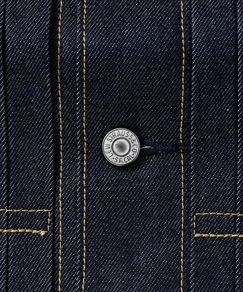 Levi's(リーバイス)の「Levi’s(R) / リーバイス(R) 別注 TYPE1 リジッド トラッカージャケット(デニムジャケット・メンズ・ネイビー・MEDIUM/SMALL/X-SMALL/XXX-LARGE/XX-LARGE/X-LARGE/LARGE)」の9枚目の写真