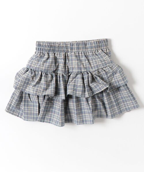 tinkerend(ティンカーエンド)の「Voluminous Tiered Check Mini Skirt / ボリュームティアードチェックミニスカート(スカート・レディース・ブルー系その他/ブラック/ブラウン・FREE)」の20枚目の写真