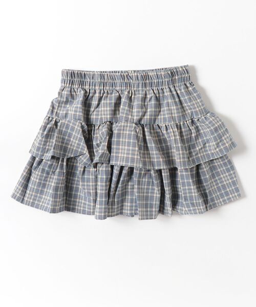 tinkerend(ティンカーエンド)の「Voluminous Tiered Check Mini Skirt / ボリュームティアードチェックミニスカート(スカート・レディース・ブルー系その他/ブラック/ブラウン・FREE)」の21枚目の写真