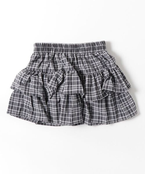 tinkerend(ティンカーエンド)の「Voluminous Tiered Check Mini Skirt / ボリュームティアードチェックミニスカート(スカート・レディース・ブルー系その他/ブラック/ブラウン・FREE)」の18枚目の写真