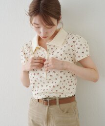 Kastane | 【WEB先行】フラワーチビポロtee(ポロシャツ)