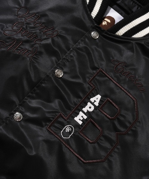 A BATHING APE(アベイシングエイプ)の「BAPE NYLON VARSITY JACKET(スタジャン・メンズ・ブラック/レッド・LARGE/SMALL/XX-LARGE/X-LARGE/MEDIUM)」の7枚目の写真