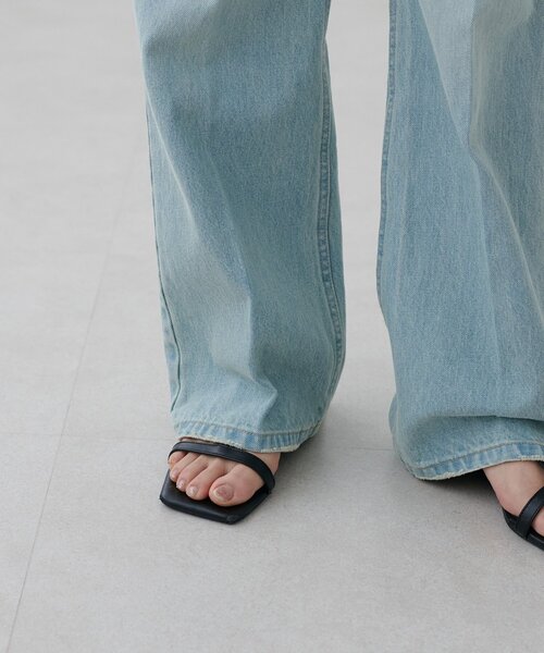 DISCOAT(ディスコート)の「USコットンレース付きセミフレアデニムパンツ(その他パンツ・レディース・サックスブルー/ブルー・SMALL/LARGE/MEDIUM)」の20枚目の写真