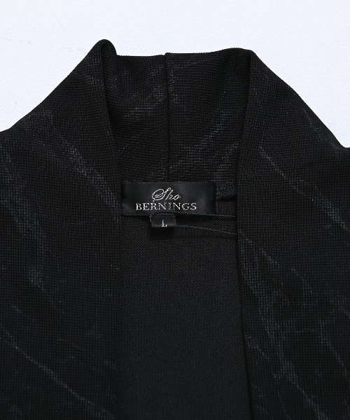Bernings Sho(バーニングショー)の「『Bernings Sho/バーニングショー』クラック柄ショール7分袖ガウン(カーディガン/ボレロ・メンズ・ブラック/ホワイト・XL/L/M)」の9枚目の写真