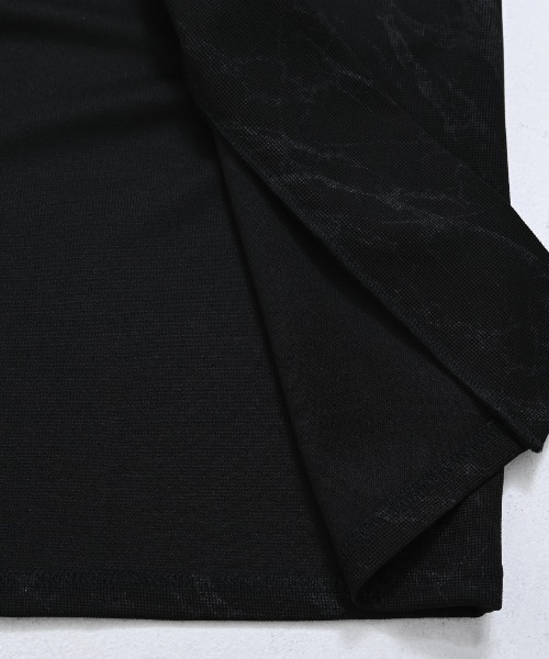 Bernings Sho(バーニングショー)の「『Bernings Sho/バーニングショー』クラック柄ショール7分袖ガウン(カーディガン/ボレロ・メンズ・ブラック/ホワイト・XL/L/M)」の5枚目の写真
