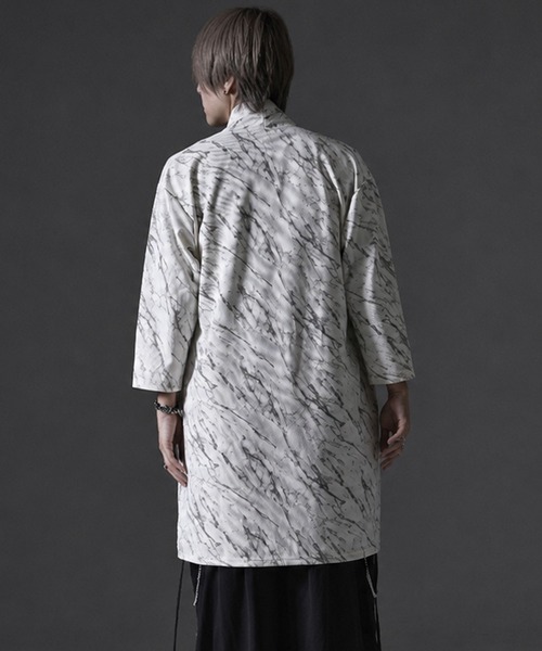 Bernings Sho(バーニングショー)の「『Bernings Sho/バーニングショー』クラック柄ショール7分袖ガウン(カーディガン/ボレロ・メンズ・ブラック/ホワイト・XL/L/M)」の15枚目の写真