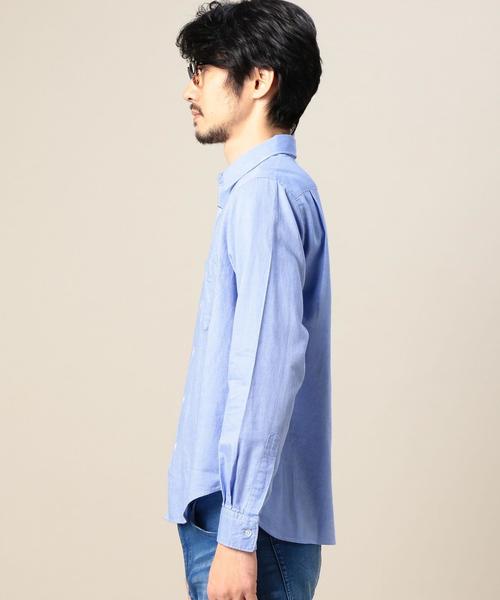 BEAUTY&YOUTH UNITED ARROWS（ビューティーアンドユースユナイテッドアローズ）の「BY ギザ/ビエラ レギュラーカラーシャツ◆（シャツ/ブラウス・メンズ・オリーブ/ライトブルー/ネイビー/ホワイト・X-LARGE/MEDIUM/X-SMALL/SMALL/LARGE）」の7枚目の写真