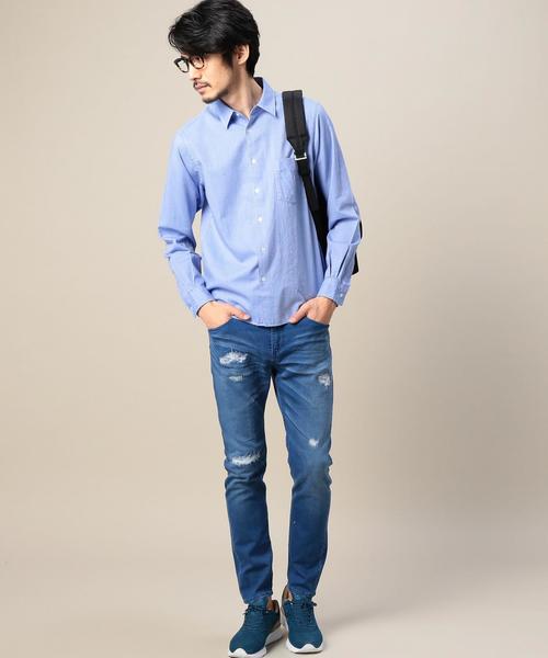 BEAUTY&YOUTH UNITED ARROWS（ビューティーアンドユースユナイテッドアローズ）の「BY ギザ/ビエラ レギュラーカラーシャツ◆（シャツ/ブラウス・メンズ・オリーブ/ライトブルー/ネイビー/ホワイト・X-LARGE/MEDIUM/X-SMALL/SMALL/LARGE）」の8枚目の写真