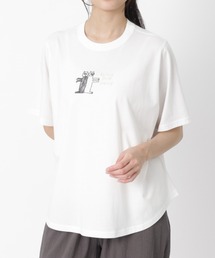 SUPER　HAKKA×波田佳子　「Black　and　White」刺繍フレアTシャツ