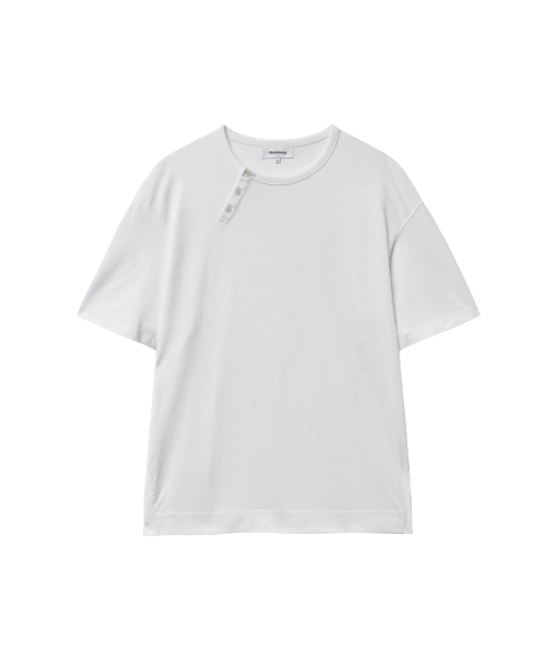 MISEKISEOUL MEN(ミセキソウルメンズ)の「Diagonal henley neck short sleeve WHITE(Tシャツ/カットソー・メンズ・その他・3/2/1)」の2枚目の写真