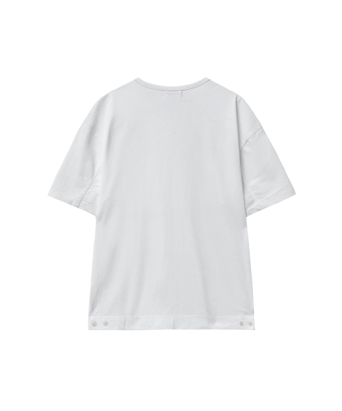 MISEKISEOUL MEN(ミセキソウルメンズ)の「Diagonal henley neck short sleeve WHITE(Tシャツ/カットソー・メンズ・その他・3/2/1)」の3枚目の写真