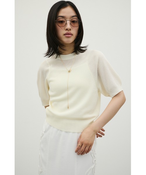 STYLEMIXER(スタイルミキサー)の「バックオープンニット(ニット/セーター・レディース・チャコールグレー/アイボリー/キャメル・FREE)」の7枚目の写真