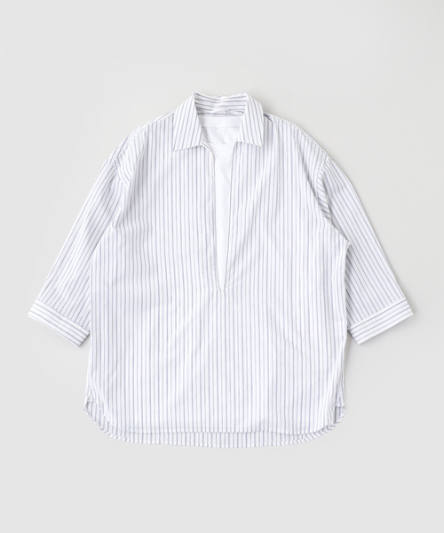 B.C STOCK(ベーセーストック)の「【2点セット】ドビーポプリンバルーズタンクSET(シャツ/ブラウス・メンズ・ブルー系その他/ホワイト/ネイビー・MEDIUM/LARGE)」の1枚目の写真