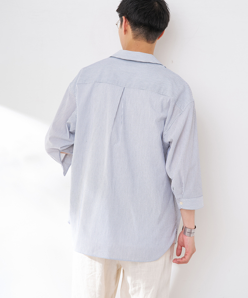 B.C STOCK(ベーセーストック)の「【2点セット】ドビーポプリンバルーズタンクSET(シャツ/ブラウス・メンズ・ブルー系その他/ホワイト/ネイビー・MEDIUM/LARGE)」の19枚目の写真