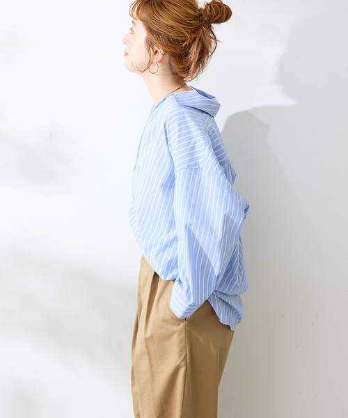 B.C STOCK(ベーセーストック)の「【2点セット】ドビーポプリンバルーズタンクSET(シャツ/ブラウス・メンズ・ブルー系その他/ホワイト/ネイビー・MEDIUM/LARGE)」の16枚目の写真