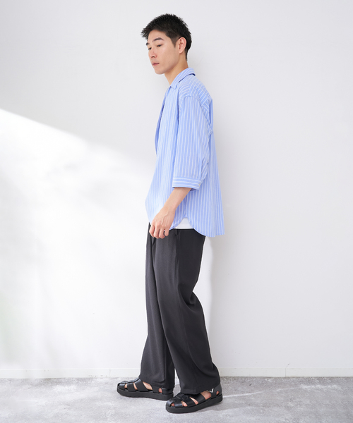 B.C STOCK(ベーセーストック)の「【2点セット】ドビーポプリンバルーズタンクSET(シャツ/ブラウス・メンズ・ブルー系その他/ホワイト/ネイビー・MEDIUM/LARGE)」の19枚目の写真