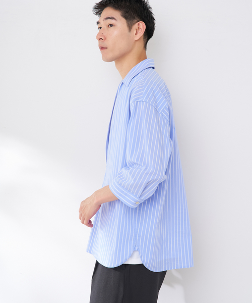 B.C STOCK(ベーセーストック)の「【2点セット】ドビーポプリンバルーズタンクSET(シャツ/ブラウス・メンズ・ブルー系その他/ホワイト/ネイビー・MEDIUM/LARGE)」の22枚目の写真