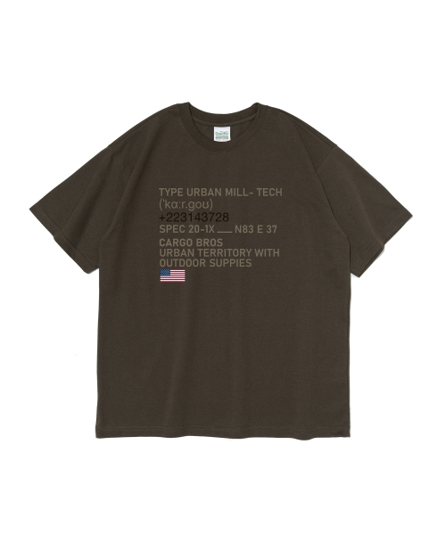 CARGOBROS(カーゴブロス)の「(ビッグサイズ) テックポイント半袖Tシャツ (カーキ)(Tシャツ/カットソー・メンズ・その他・FREE)」の1枚目の写真