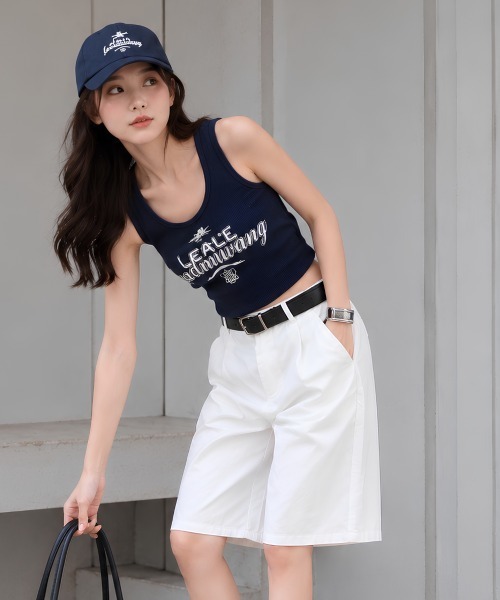 center i(センターアイ)の「膝丈 バミューダパンツ(その他パンツ・レディース・ホワイト・M/S)」の4枚目の写真