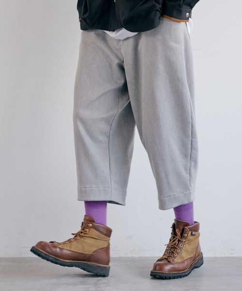 rehacer(レアセル)の「rehacer : Orb Sarouel Pants / オーブ ソフトサルエル アンクルカットパンツ(その他パンツ・メンズ・グレー/ブラック・SMALL/LARGE/MEDIUM)」の3枚目の写真