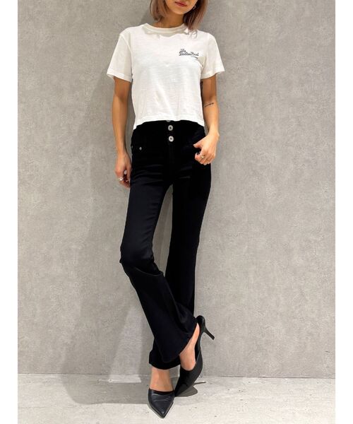 GYDA(ジェイダ)の「【TINY低身長さん向け】ハイウエストBACKクロスフレアパンツ(デニムパンツ・レディース・インディゴブルー/ライトブルー/ブラック・X-SMALL/SMALL/MEDIUM)」の15枚目の写真
