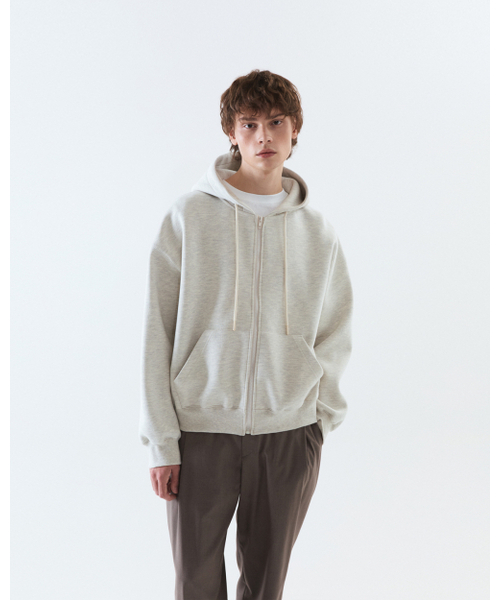THEENDQUESTION(ジエンドクエスチョン)の「Neoprene hood zip-up jumper / OATMEAL(パーカー・レディース・その他・1/2)」の5枚目の写真