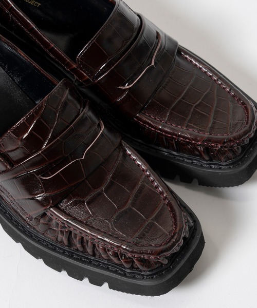 PRANK PROJECT(プランクプロジェクト)の「【2026Autumn Pre-Order】ボリュームソールギャザーローファー / Volume Sole Gathered Loafers(ローファー・レディース・ブラック/ボルドー・38/37/36)」の5枚目の写真
