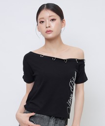 ワンショルフープピアスTシャツ