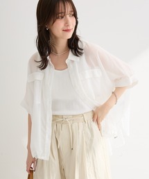 表面感裾ドロストシャツ