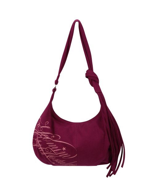 YEOMIMの「letter fringe bag (plum)(ショルダーバッグ・レディース・その他・FREE)」の4枚目の写真