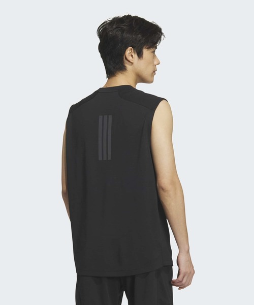 adidas(アディダス)の「テック エッセンシャルズ クール タッチ レギュラーフィット ステルス スリーバー ノースリーブ Tシャツ / アディダス adidas(タンクトップ・メンズ・ブラック・XX-LARGE/3XL/LARGE/MEDIUM/SMALL/X-LARGE/X-SMALL)」の2枚目の写真