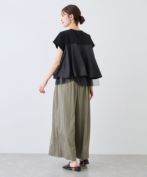 Jayro(ジャイロ)の「チュールレイヤードトップス(Tシャツ/カットソー・レディース・ブラック/ホワイト系その他/ベージュ系その他2・M)」の11枚目の写真