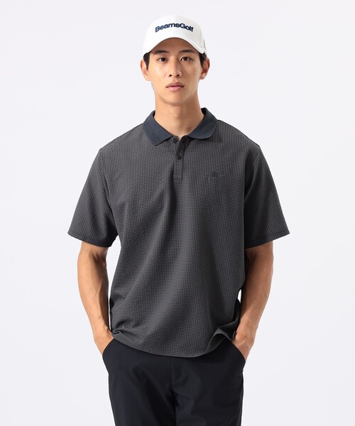 BEAMS GOLF(ビームスゴルフ)の「ORANGE LABEL / ドットエア(R)メッシュポロシャツ2(吸水速乾)(ポロシャツ・メンズ・チャコールグレー/オリーブ・M/L/XL)」の4枚目の写真