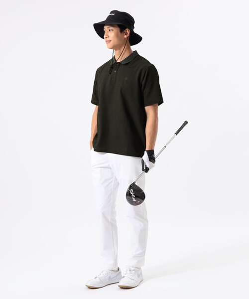 BEAMS GOLF(ビームスゴルフ)の「ORANGE LABEL / ドットエア(R)メッシュポロシャツ2(吸水速乾)(ポロシャツ・メンズ・チャコールグレー/オリーブ・M/L/XL)」の9枚目の写真