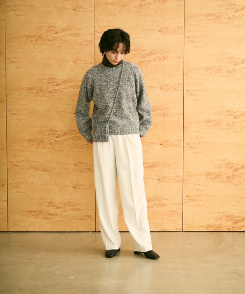 uchi.(ウチ)の「ミニバッグ付きメランジニットプルオーバー(ニット/セーター・レディース・ブラウン/ブルー/グレー・FREE)」の12枚目の写真