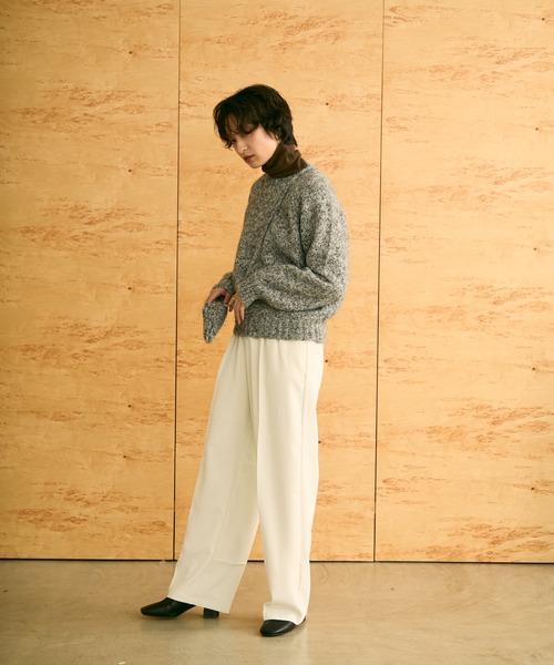 uchi.(ウチ)の「ミニバッグ付きメランジニットプルオーバー(ニット/セーター・レディース・ブラウン/ブルー/グレー・FREE)」の13枚目の写真