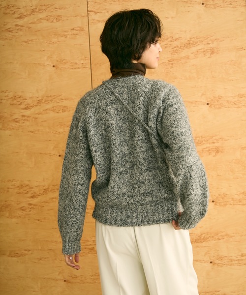 uchi.(ウチ)の「ミニバッグ付きメランジニットプルオーバー(ニット/セーター・レディース・ブラウン/ブルー/グレー・FREE)」の20枚目の写真