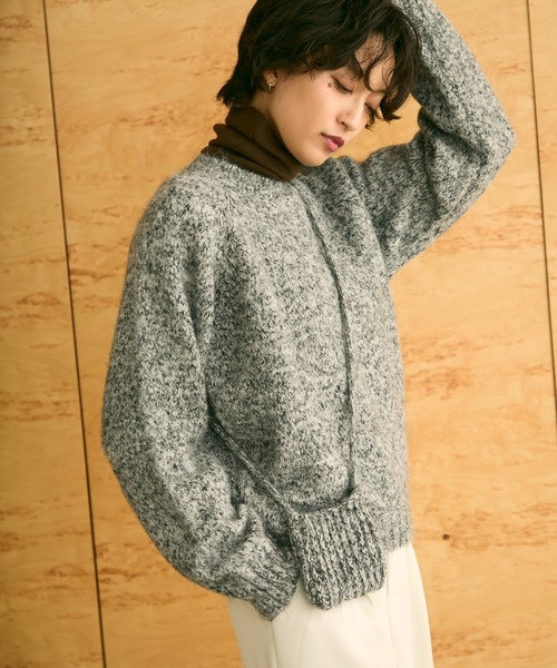 uchi.(ウチ)の「ミニバッグ付きメランジニットプルオーバー(ニット/セーター・レディース・ブラウン/ブルー/グレー・FREE)」の21枚目の写真