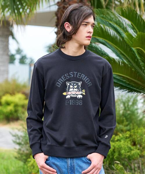 DRESSTERIOR(ドレステリア)の「ミサイルキャット 裏起毛スウェットクルーネックTシャツ(Tシャツ/カットソー・メンズ・ホワイト/ブラック・94/90/91/92)」の2枚目の写真