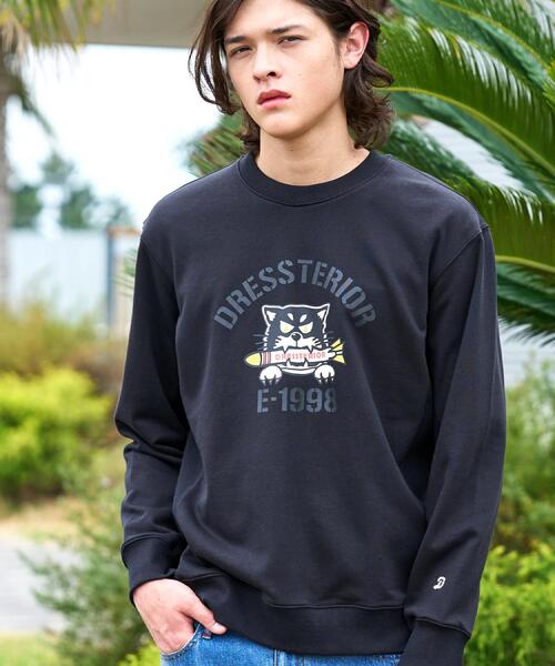 DRESSTERIOR(ドレステリア)の「ミサイルキャット 裏起毛スウェットクルーネックTシャツ(Tシャツ/カットソー・メンズ・ホワイト/ブラック・94/90/91/92)」の3枚目の写真