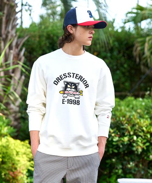 DRESSTERIOR(ドレステリア)の「ミサイルキャット 裏起毛スウェットクルーネックTシャツ(Tシャツ/カットソー・メンズ・ホワイト/ブラック・94/90/91/92)」の5枚目の写真