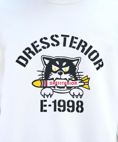 DRESSTERIOR(ドレステリア)の「ミサイルキャット 裏起毛スウェットクルーネックTシャツ(Tシャツ/カットソー・メンズ・ホワイト/ブラック・94/90/91/92)」の8枚目の写真
