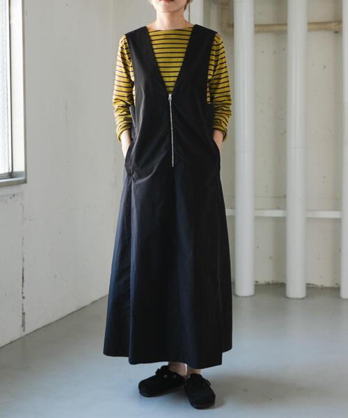 FORK&SPOON(フォークアンドスプーン)の「FORK&SPOON ナイロンテントワンピース(ワンピース・レディース・ブラック/ベージュ/グリーン系その他・1/2)」の15枚目の写真