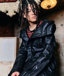 CORPUS　SELECT（コーパストーキョー）の「【JACKROSE/ジャックローズ】Wax denim2way Riders Jacket/ワックスコーティング 2WAYライダースジャケット（ライダースジャケット）」
